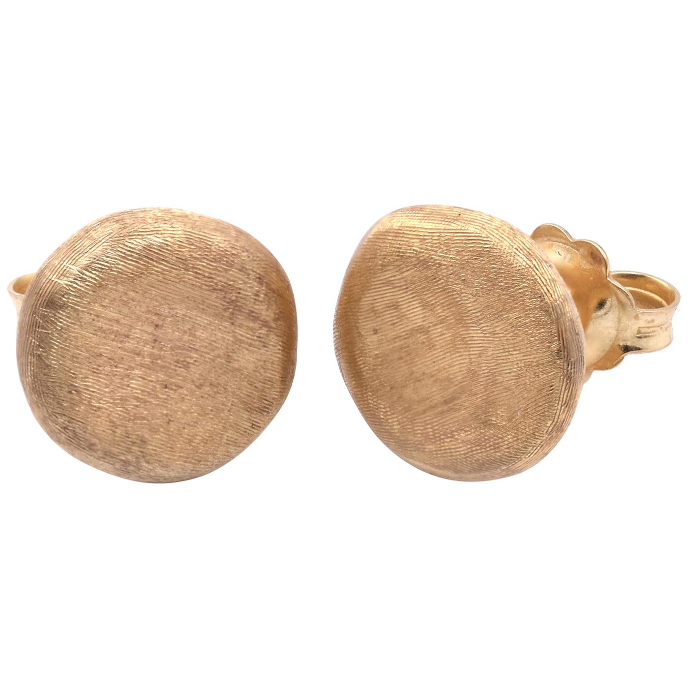 Marco Bicego “Africa” Textured Bean Stud Earrings