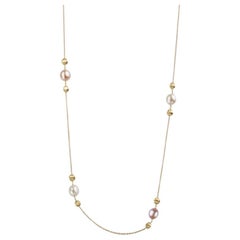 Marco Bicego Africa Yellow Gold and Pearl Ladies Necklace CB1373