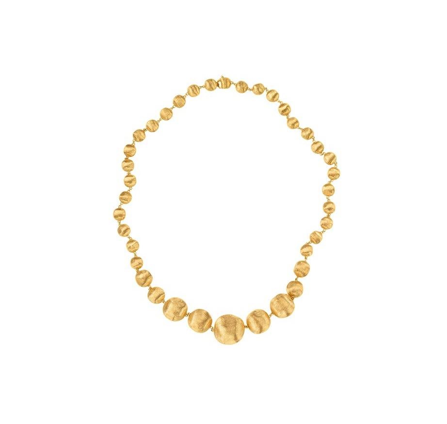 Marco Bicego Africa Yellow Gold Ball Necklace CB1329 Y In Excellent Condition In New York, NY