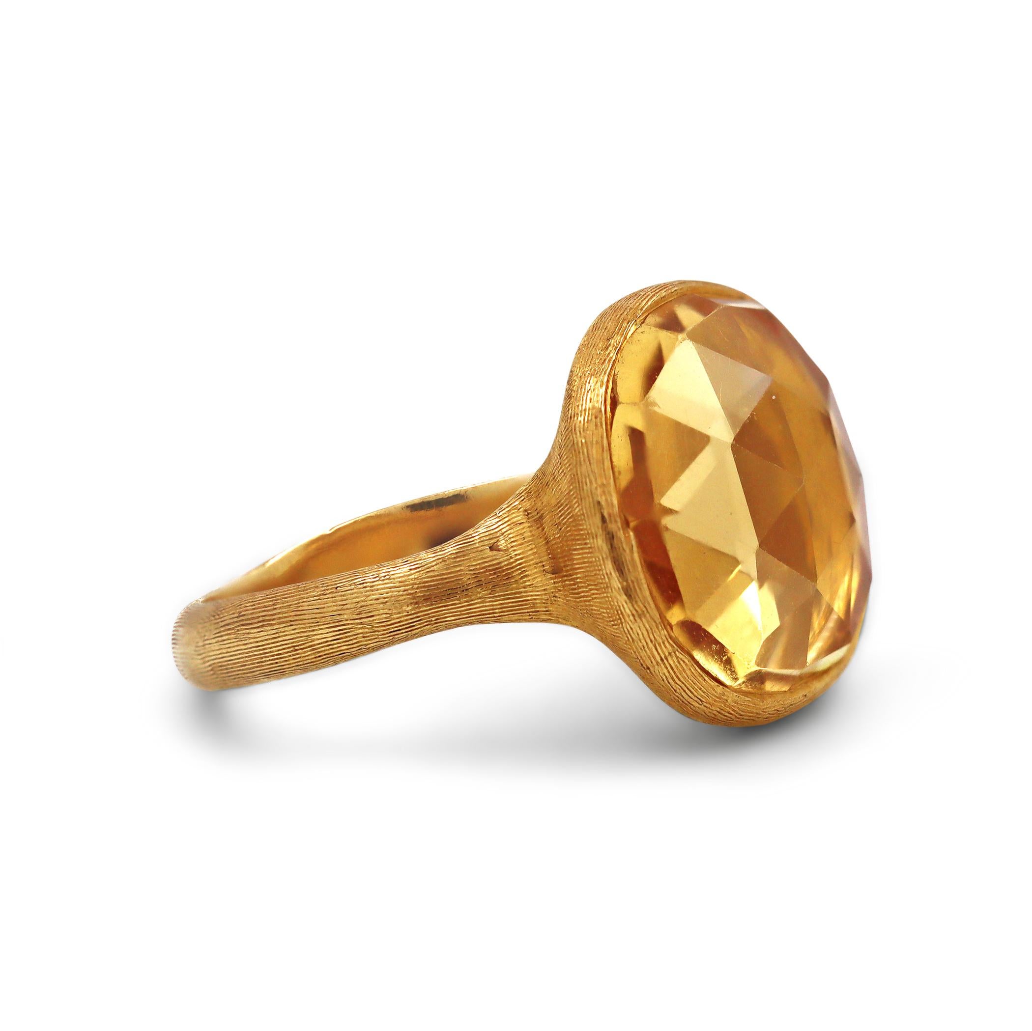 Brilliant Cut Marco Bicego ‘Africa’ Yellow Gold Citrine Ring