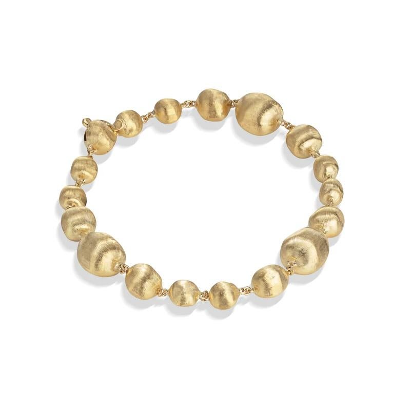 Marco Bicego Africa Yellow Gold Mixed Bead Medium Ladies Bracelet BB1416 In New Condition In Wilmington, DE