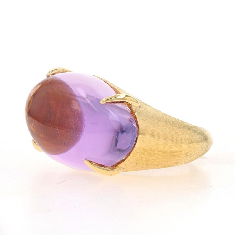 Cabochon Marco Bicego Amethyst Cocktail Solitaire Ring - Yellow Gold 18k Freeform Cab