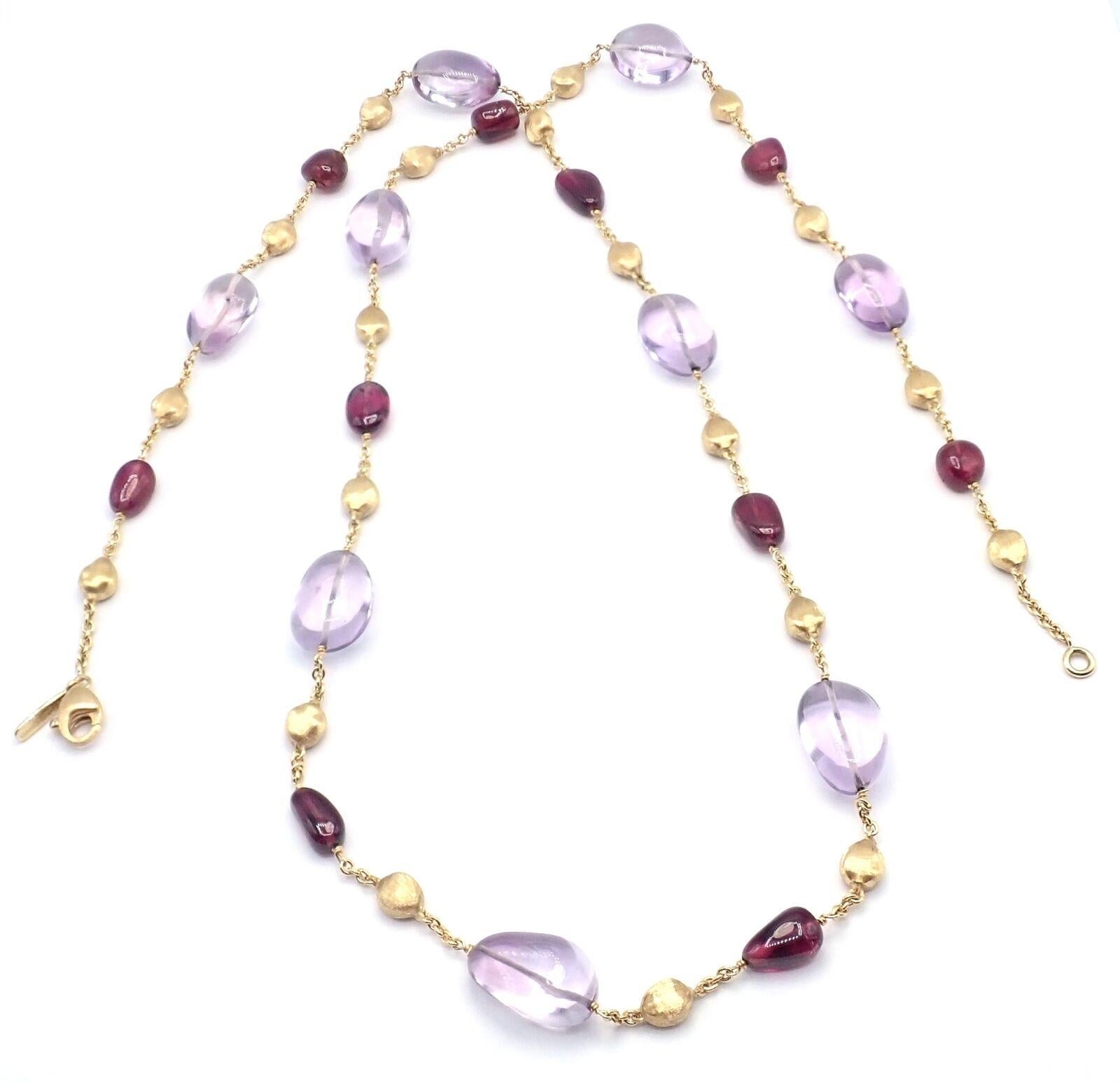 Marco Bicego Collier long en or jaune avec améthyste, rhodolite et grenat de 31 pouces en vente 2