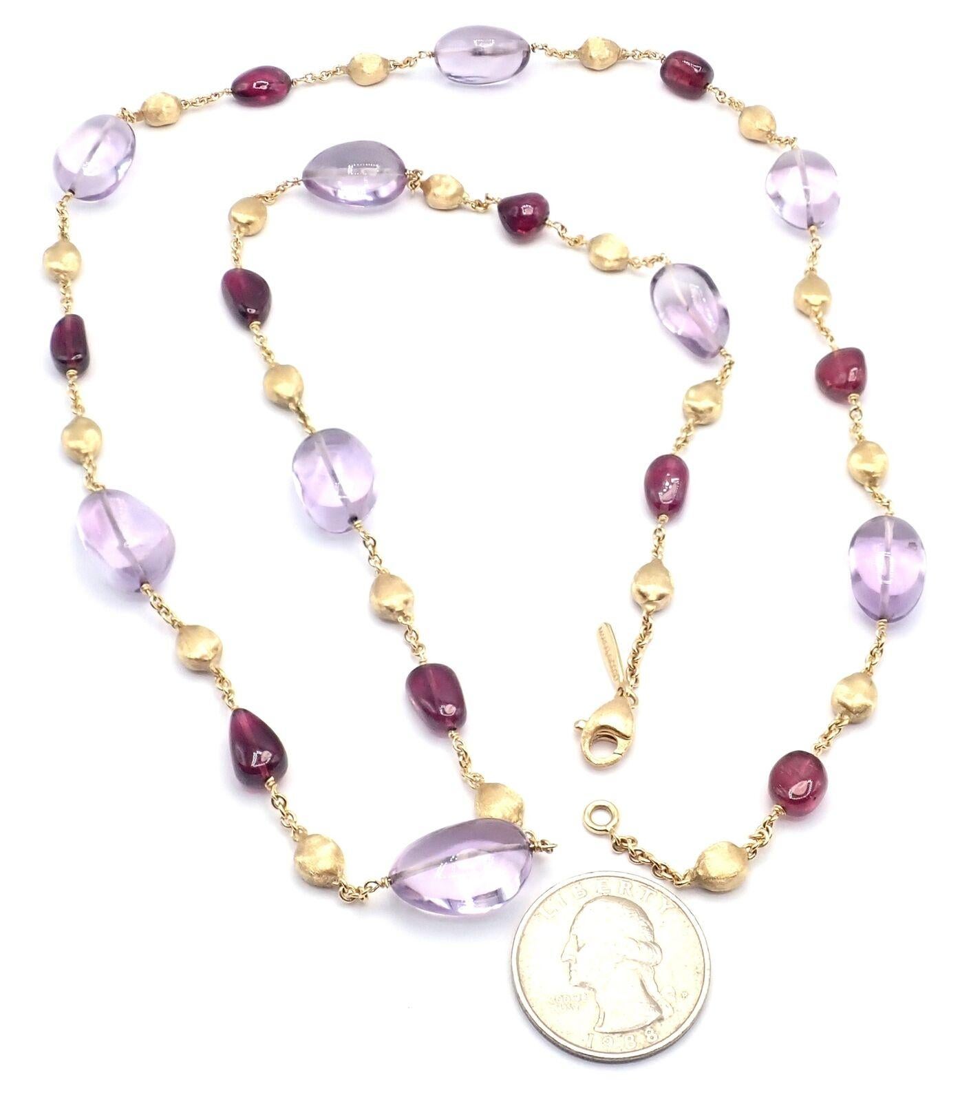 Marco Bicego Collier long en or jaune avec améthyste, rhodolite et grenat de 31 pouces en vente 4