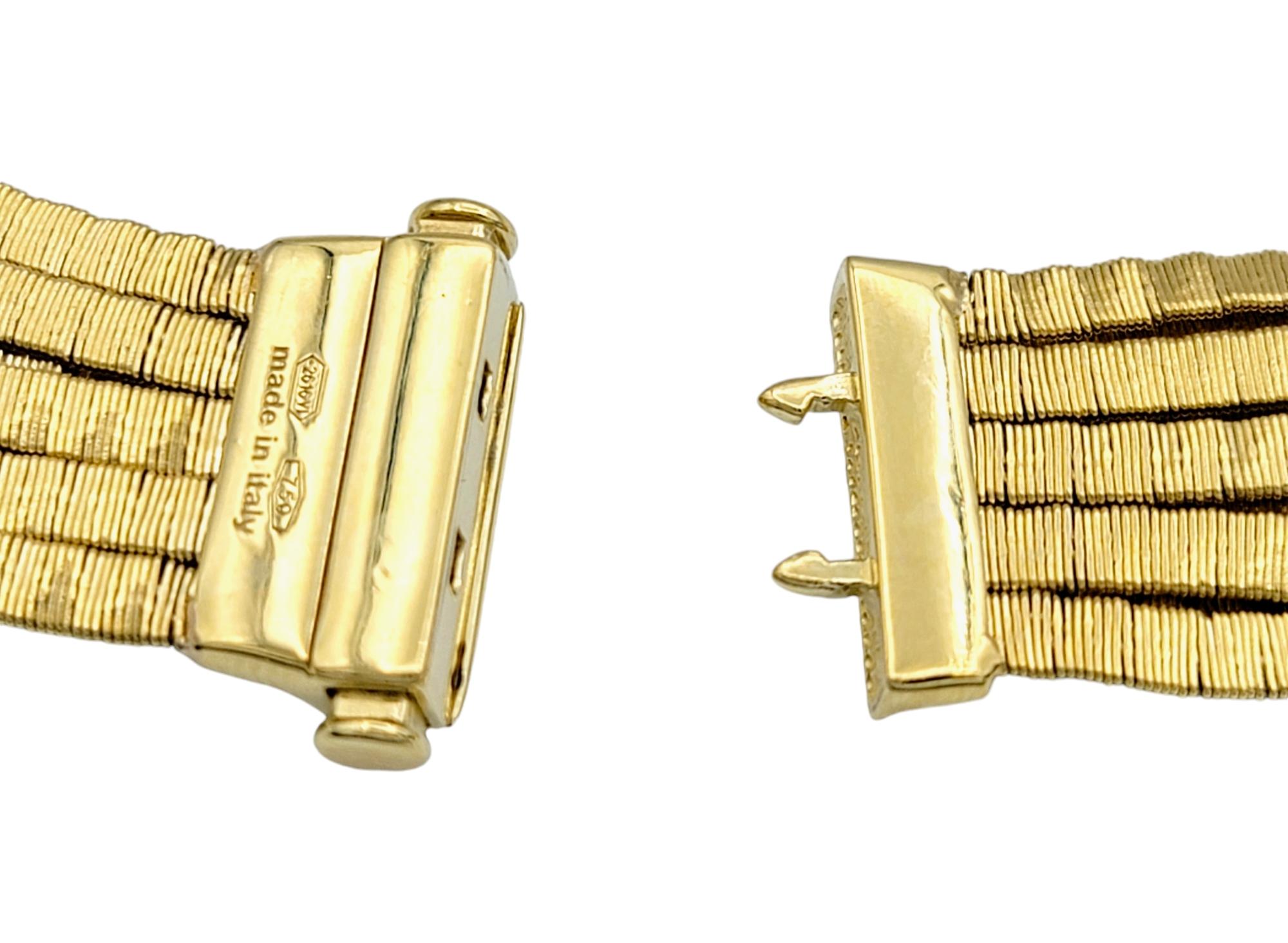 Marco Bicego Cairo 9-Strand Serpentine Chain Necklace in 18 Karat Yellow Gold 5