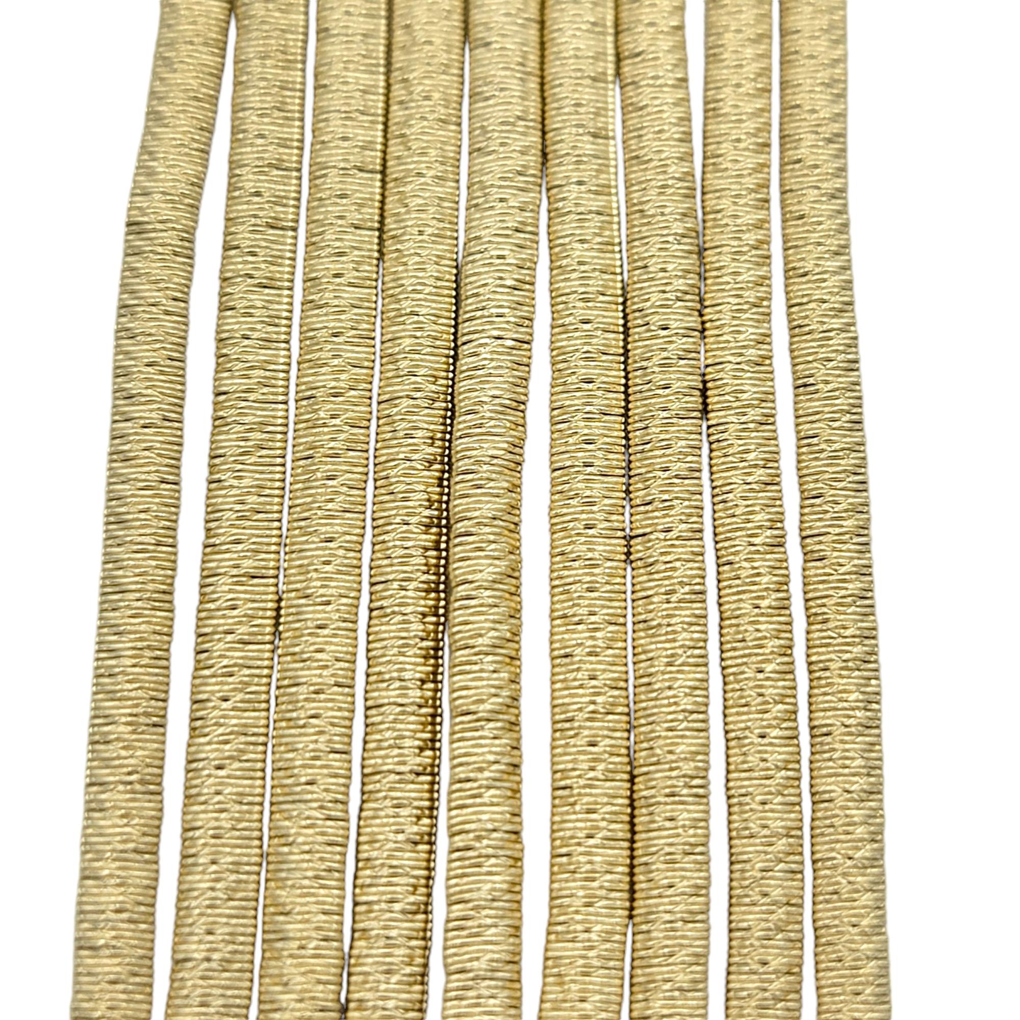 Marco Bicego Cairo 9-Strand Serpentine Chain Necklace in 18 Karat Yellow Gold 2
