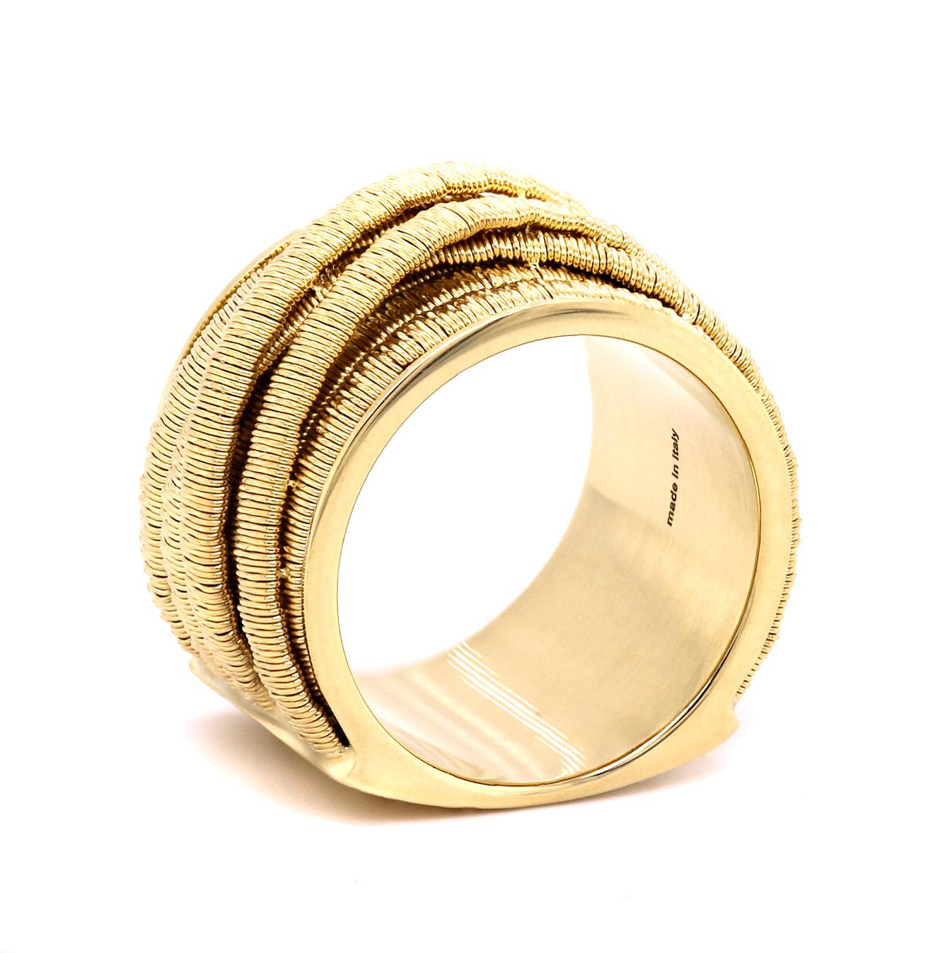 Marco Bicego, Cairo Collection 18 K Yellow Gold Nine Strand, Extra Wide Ring In Excellent Condition In London, GB