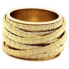 Marco Bicego, Cairo Collection 18 K Yellow Gold Nine Strand, Extra Wide Ring