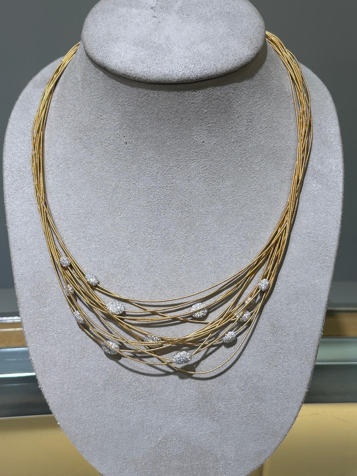 Taglio brillante Collana Cairo in oro e diamanti di Marco Bicego in vendita