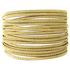 Marco Bicego, Cairo 17 Seventeen Strand/Row 18 Carat Yellow Gold Woven Bracelet