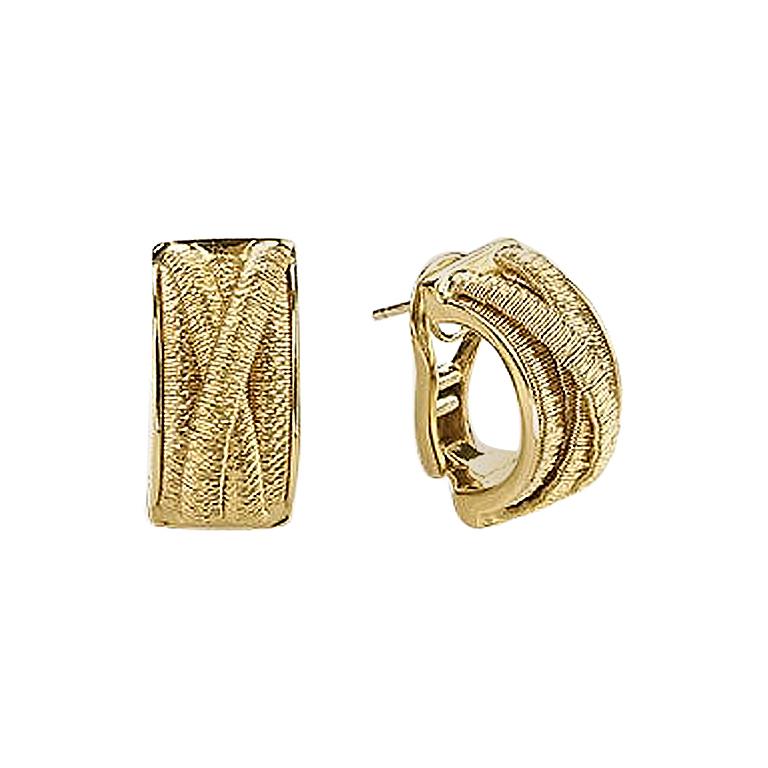 Marco Bicego Cairo Yellow Gold Earrings Hand Twisted and Woven OG307 Y 01