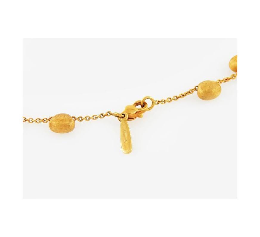 Marco Bicego Citrine 18 Karat Gold Necklace Earrings Set In Excellent Condition In New York, NY