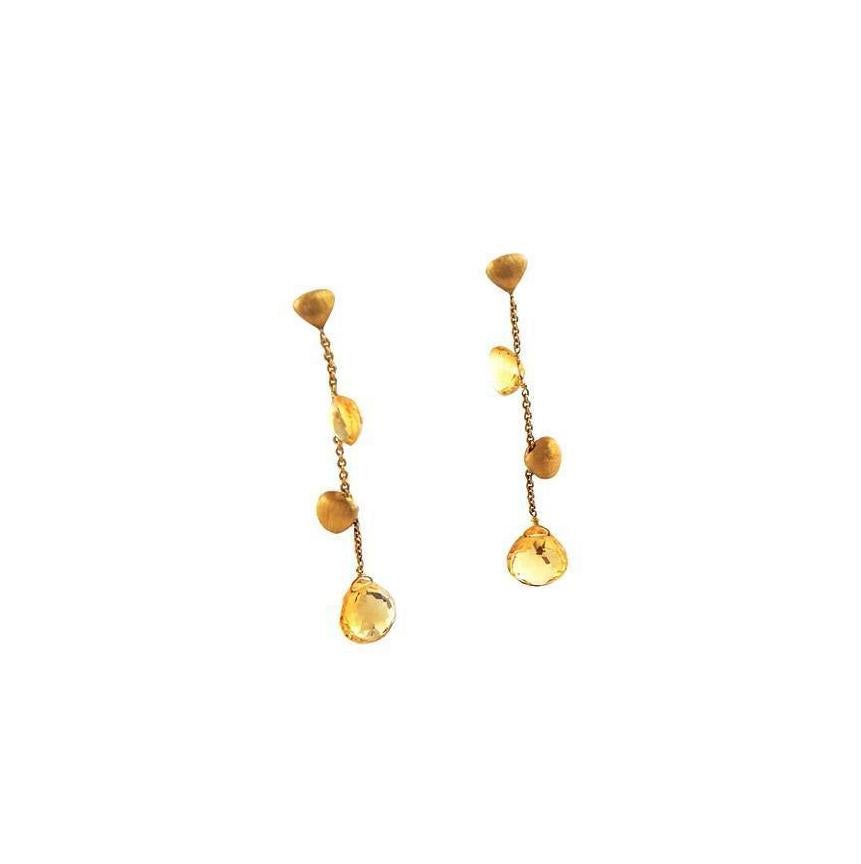 Marco Bicego Citrine 18 Karat Gold Necklace Earrings Set 1