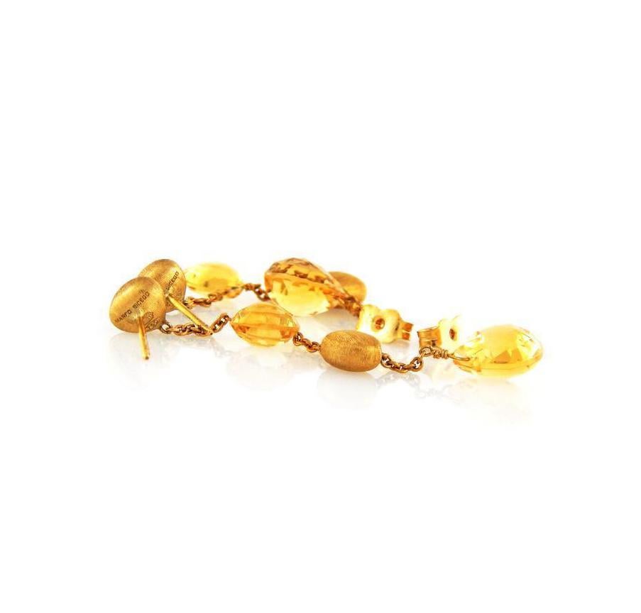 Marco Bicego Citrine 18 Karat Gold Necklace Earrings Set 2