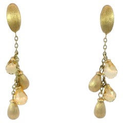 Marco Bicego Pendientes Colgantes Siviglia Citrino Oro Amarillo 14k