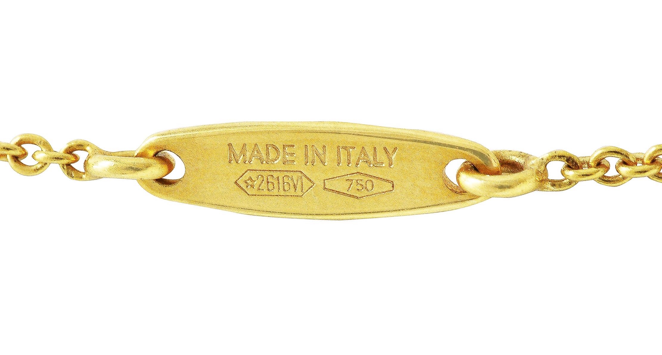  Marco Bicego Collier jaune 18 carats multi-gemmes avec citrine, tourmaline et améthyste Unisexe 