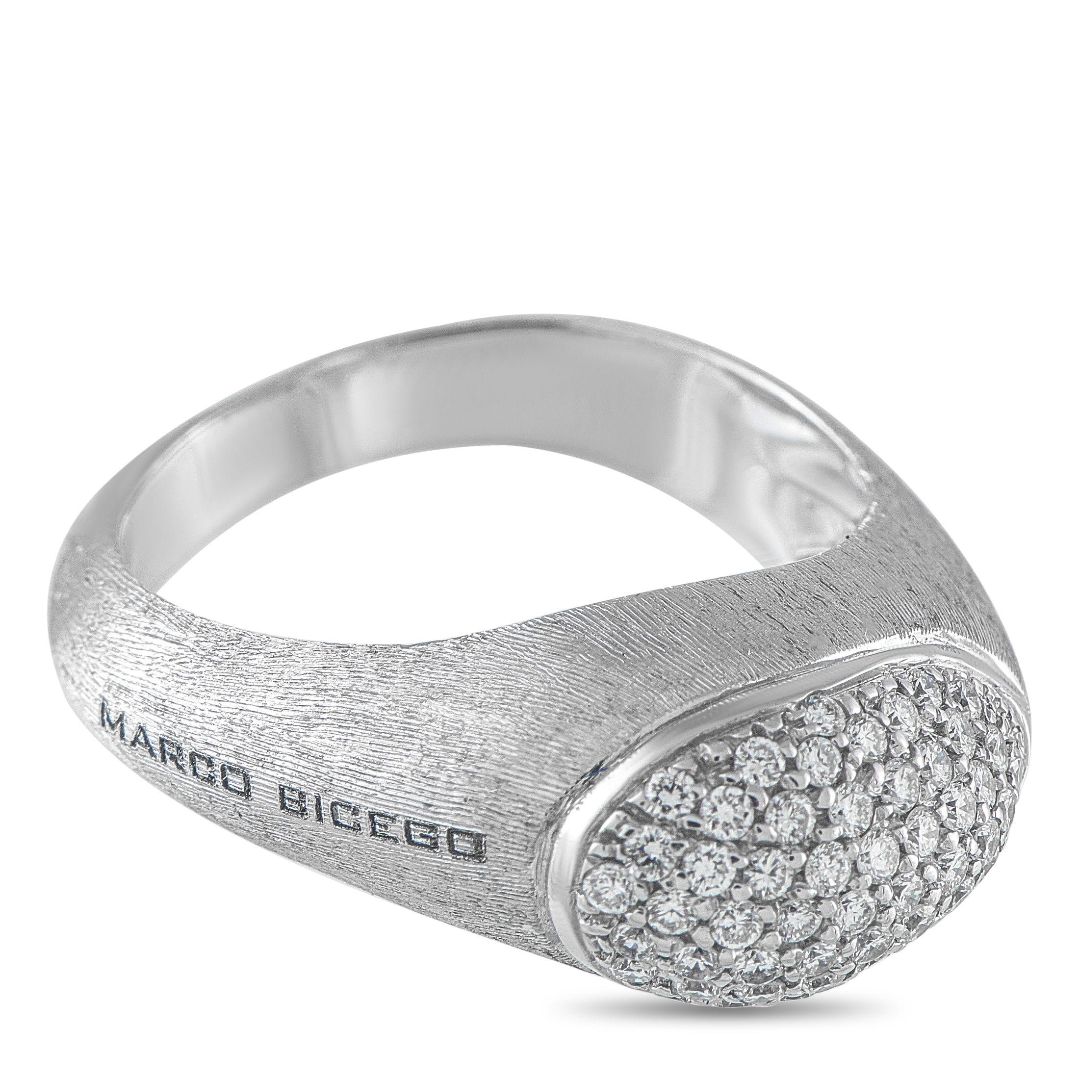 Marco Bicego Confetti Isola 18K Weißgold 0,41ct Diamant Ring MB22-070225 im Zustand „Neu“ im Angebot in Southampton, PA
