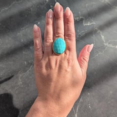 Marco Bicego Anello Lunaria in oro giallo 18 carati con lunetta in turchese contemporaneo