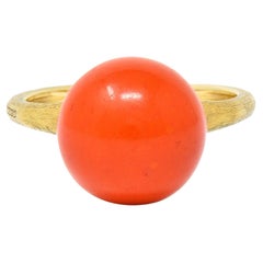 Marco Bicego Coral 18 Karat Yellow Gold Africa Boule Ring