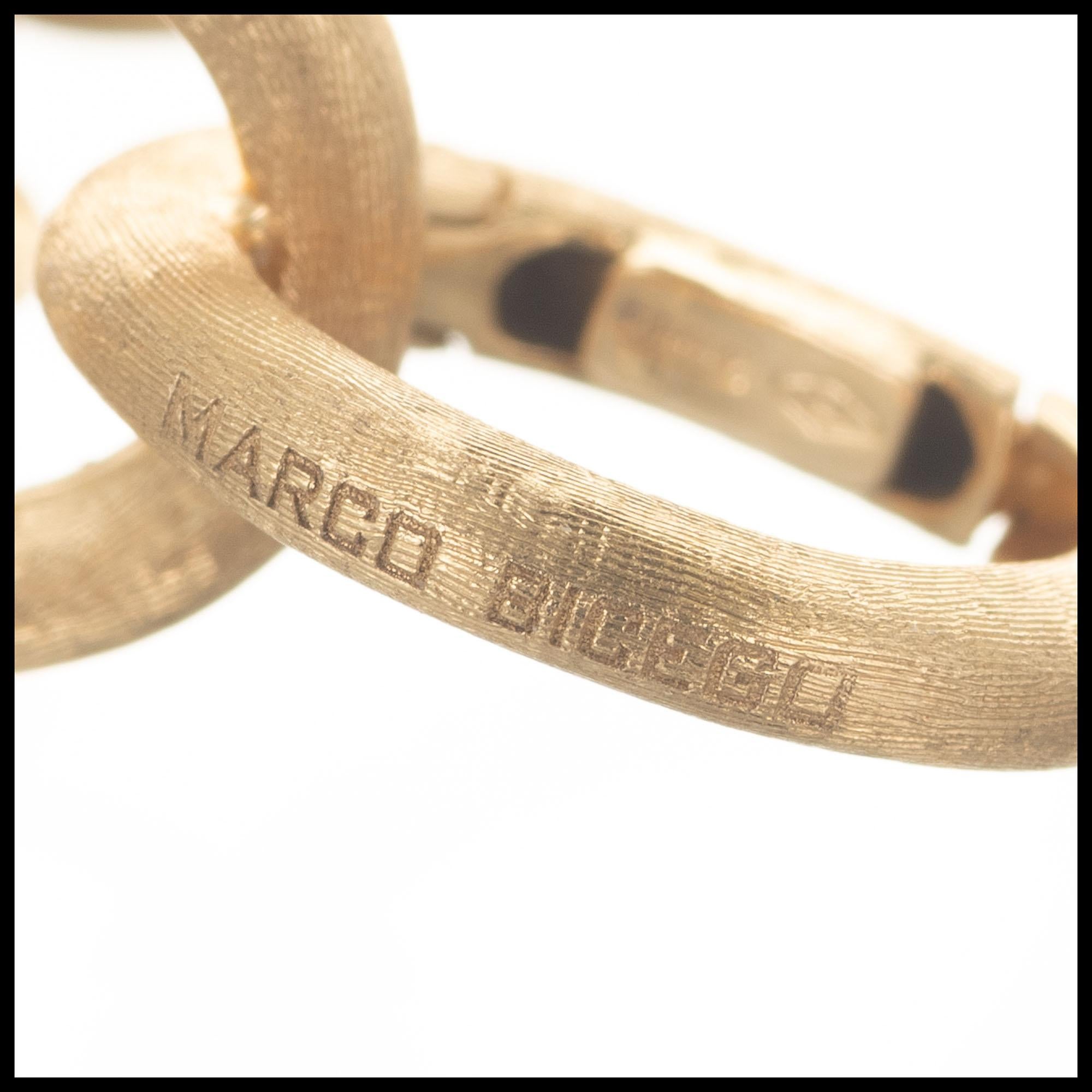 Taille ronde Marco Bicego Bracelet à maillons en or jaune et cristal en vente