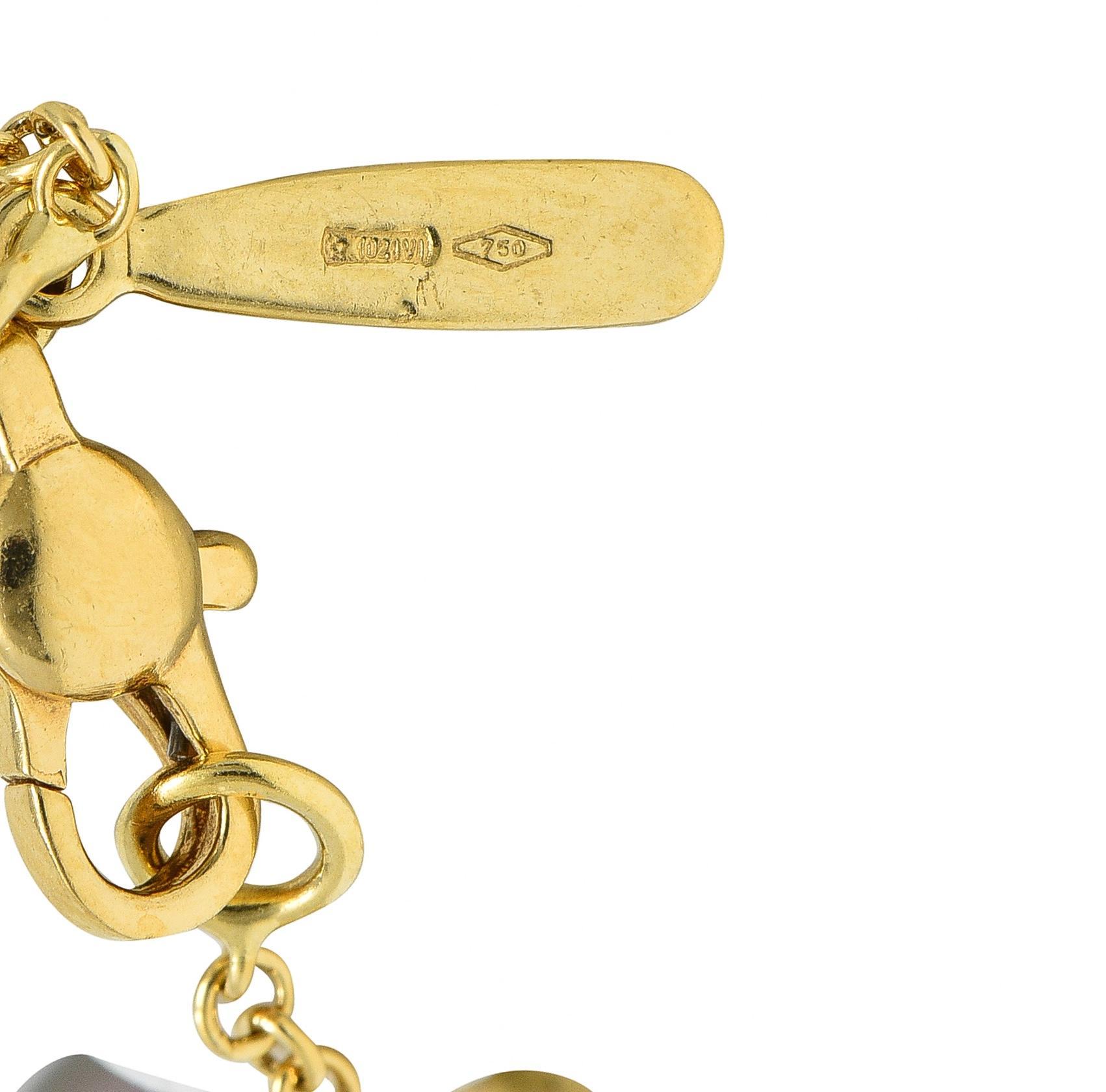 Marco Bicego Collier Confetti en or jaune 18 carats avec perles de culture multi-gemmes en vente 3