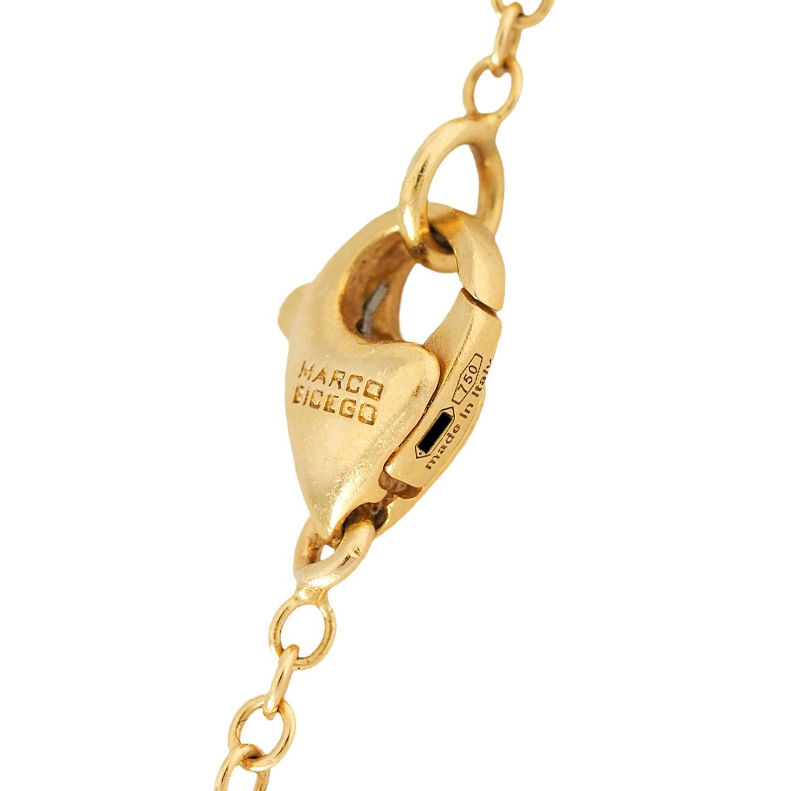 Marco Bicego Cultured Pearl Multi-Gem 18 Karat Yellow Gold Confetti Necklace 3