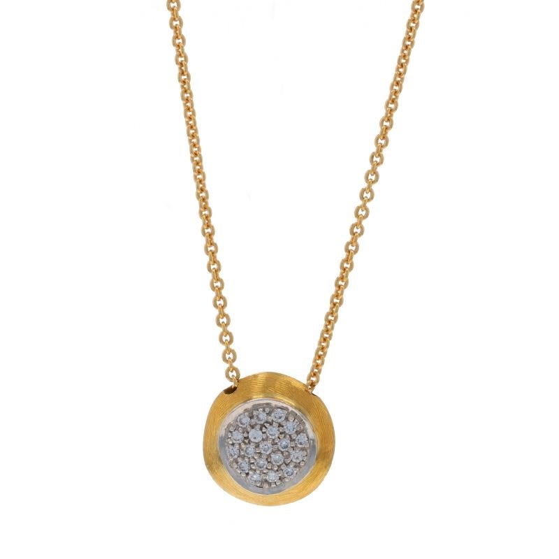 Retail Price: $2500

Brand: Marco Bicego
Collection: Delicati Jaipur

Metal Content: 18k Yellow Gold & 18k White Gold

Stone Information

Natural Diamonds
Carat(s): 0.15ctw
Cut: Round Brilliant
Color: E - F
Clarity: VS1 - VS2

Total Carats:
