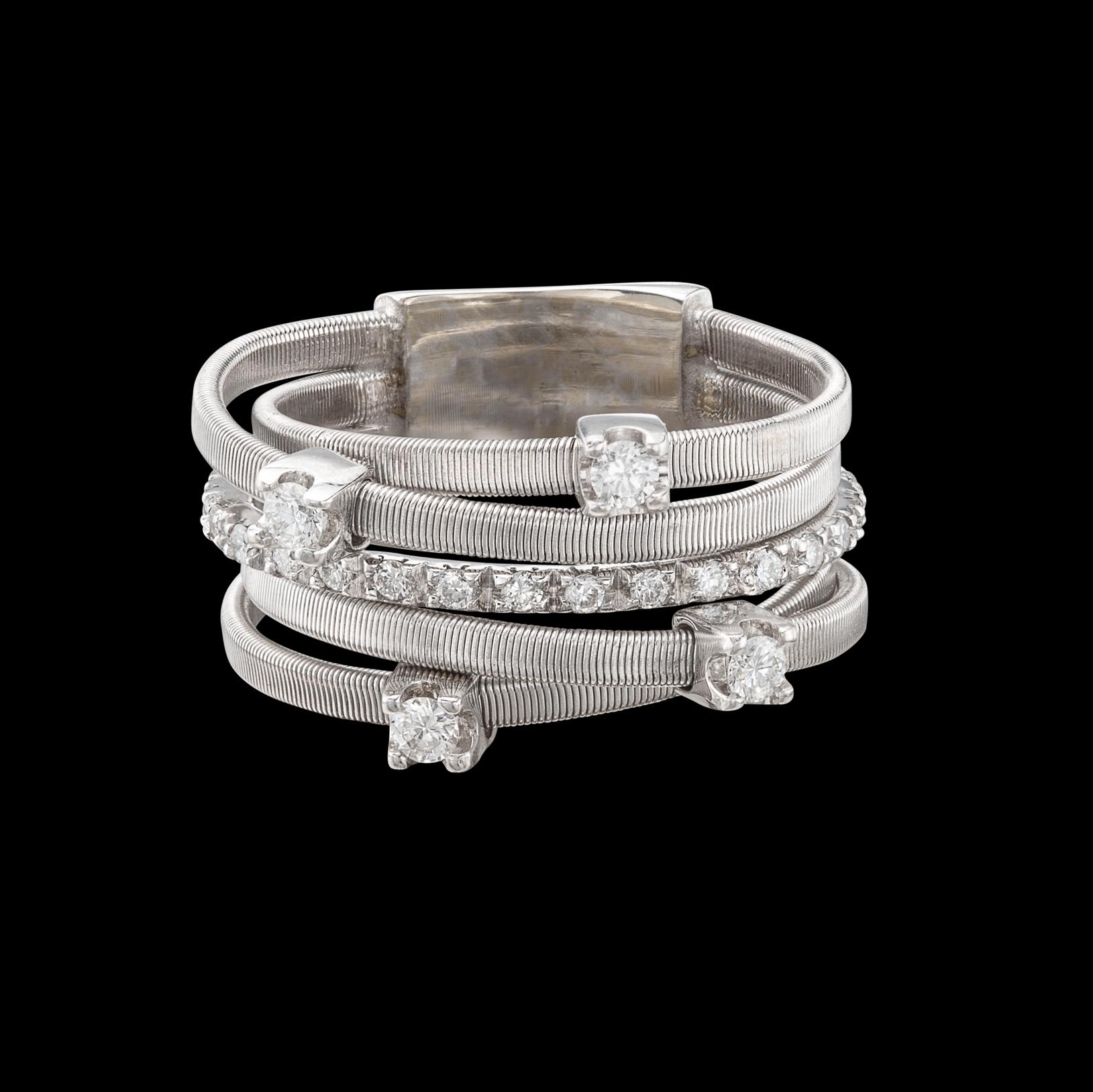 Round Cut Marco Bicego Diamond & White Gold Ring