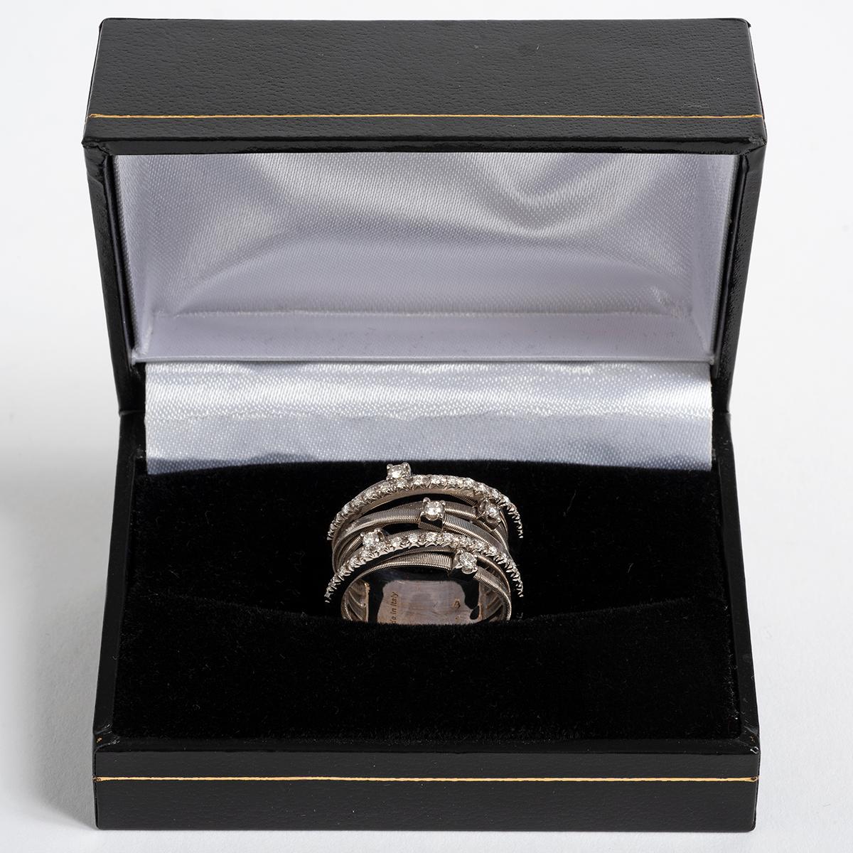 Marco Bicego Diamond & White Gold Ring, Statement Piece In Excellent Condition In Canterbury, GB
