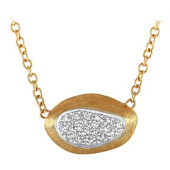 Marco Bicego Diamond Yellow Gold Pendant Necklace