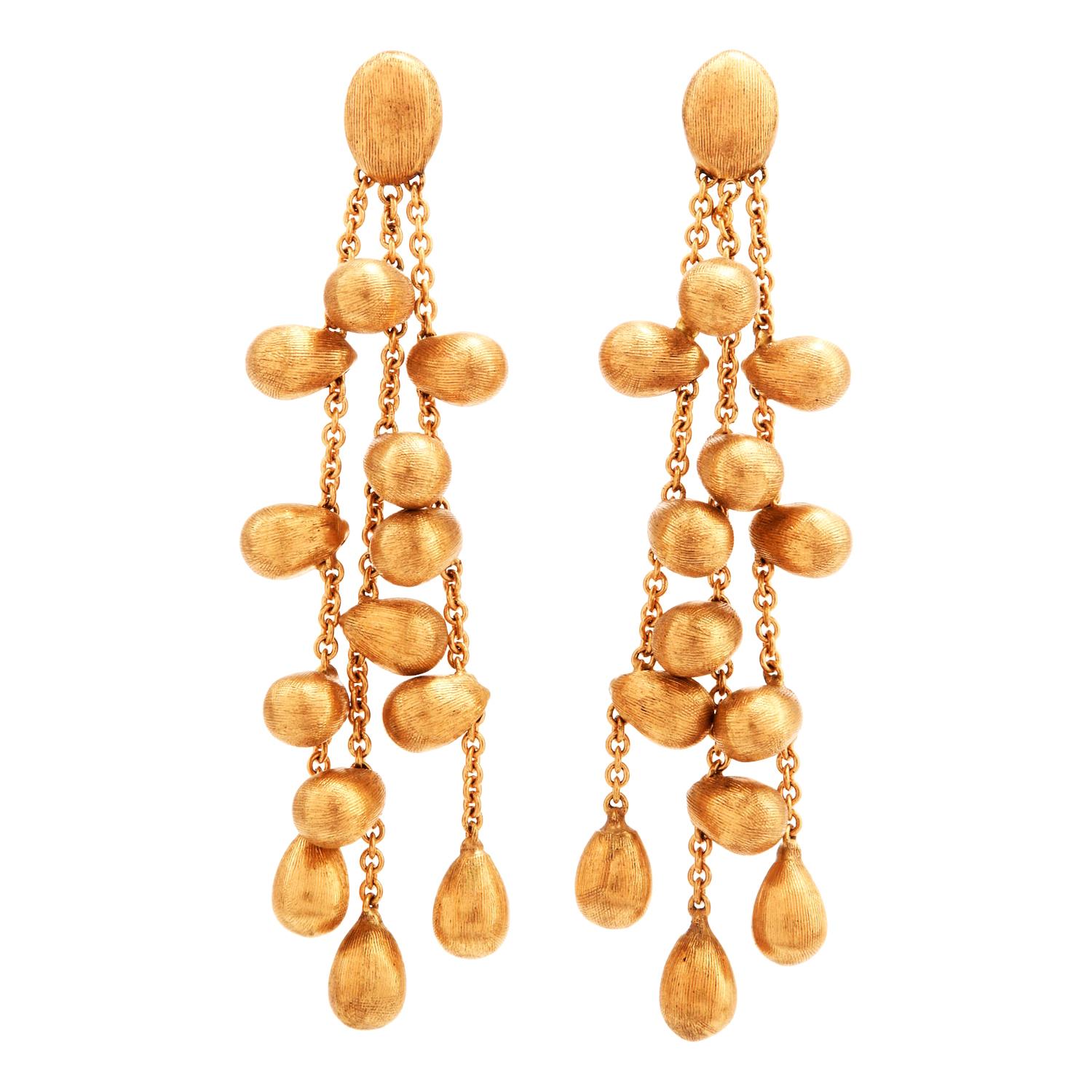 Marco Bicego Drops of Gold 18 Karat Chandelier Earrings