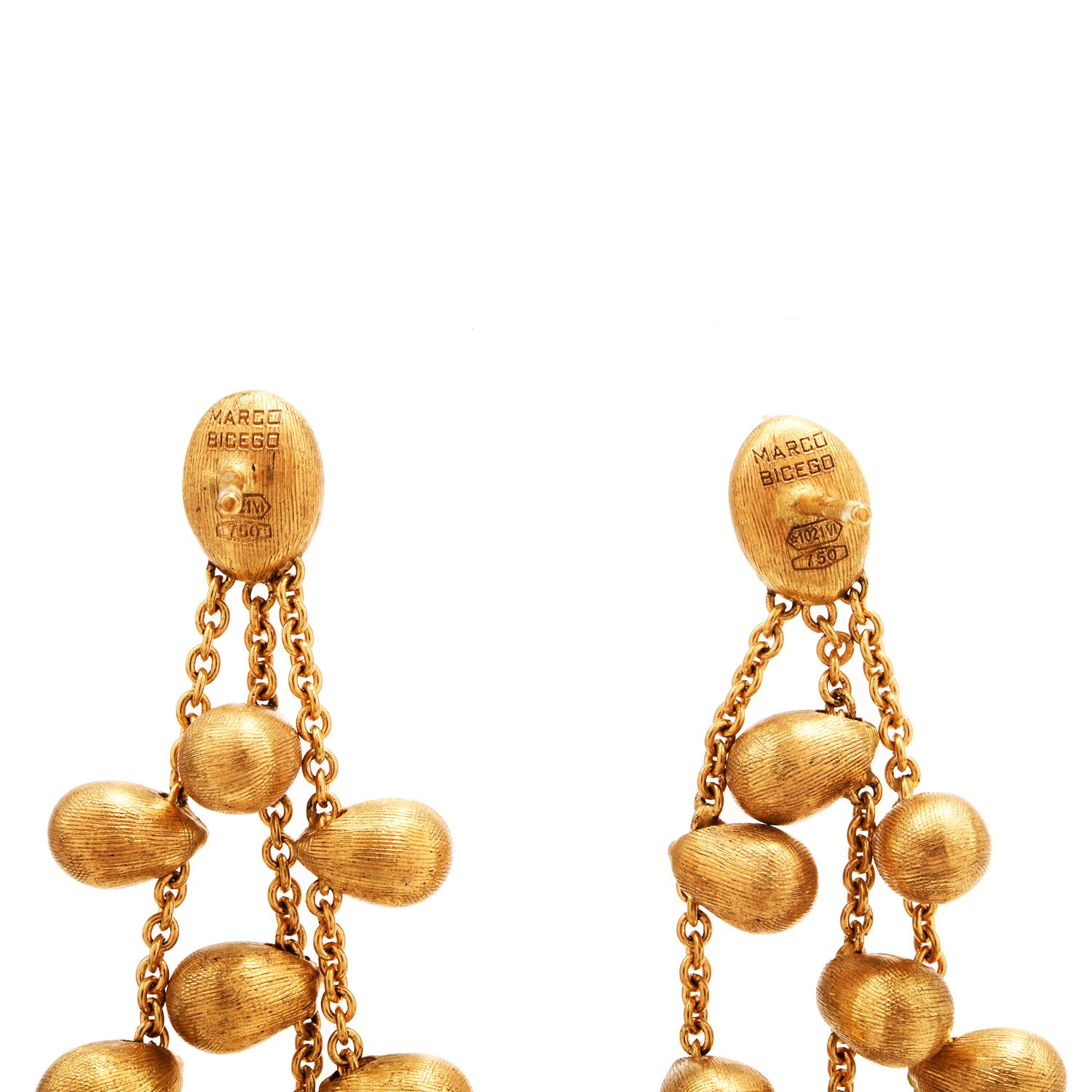 Women's Marco Bicego Drops of Gold 18 Karat Chandelier Earrings