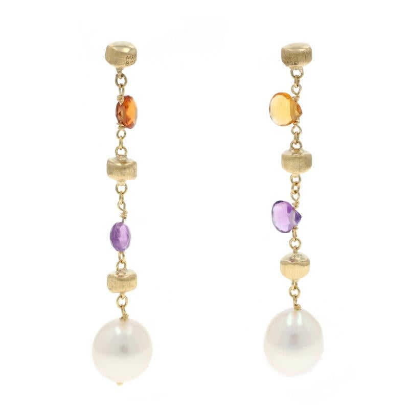 Verkaufspreis: $1980

Marke: Marco Bicego

Metallgehalt: 18k Gelbgold

Informationen zu Stein

Süßwasser-Zuchtperle

Natürlicher Citrin
Behandlung: Heizung
Schliff: Facettierte Perle

Natürlicher Amethyst
Schliff: Facettierte Perle

Stil: