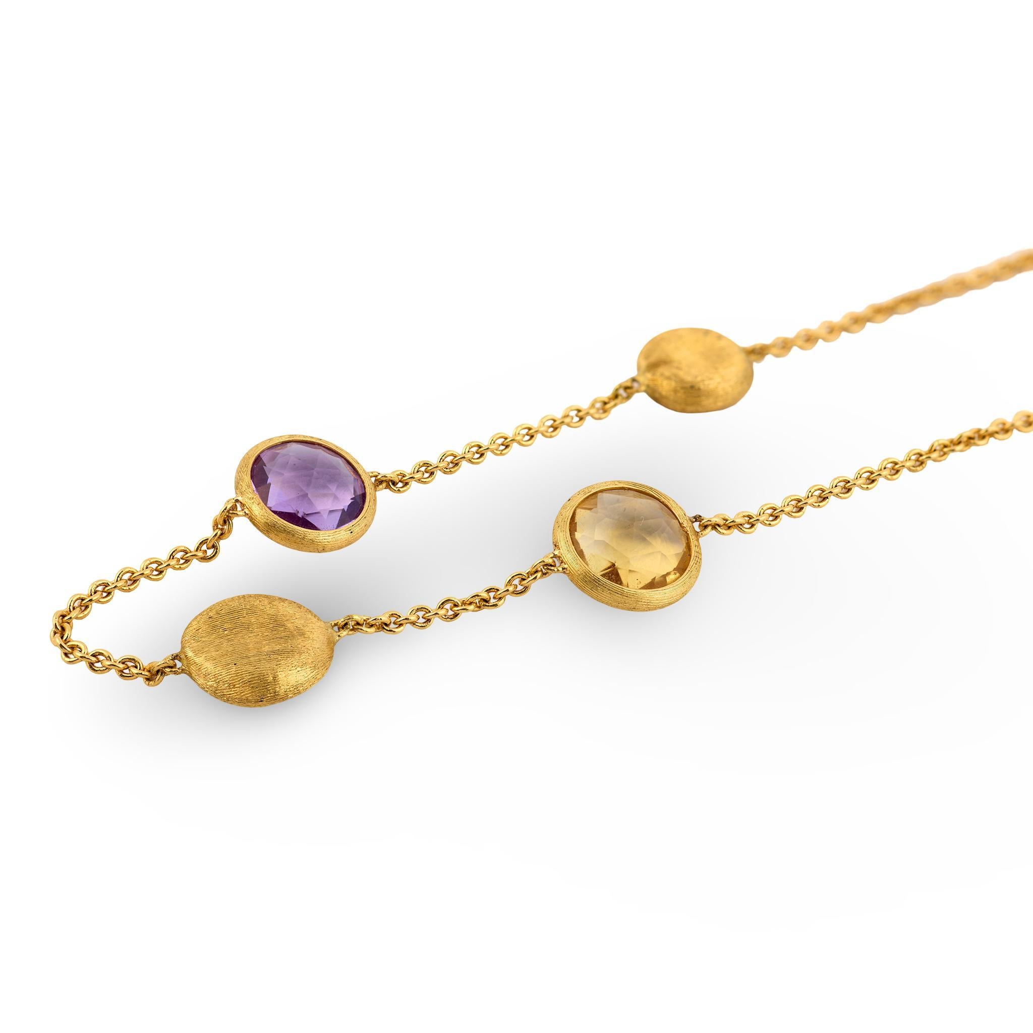 Collar Jaipur de oro amarillo de 18 quilates con gemas Marco Bicego en Bueno estado para la venta en Beverly Hills, CA