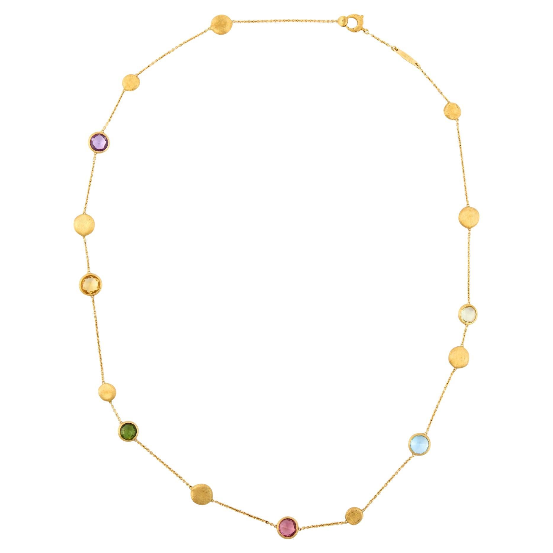 Marco Bicego gemstone 18k yellow gold Jaipur necklace