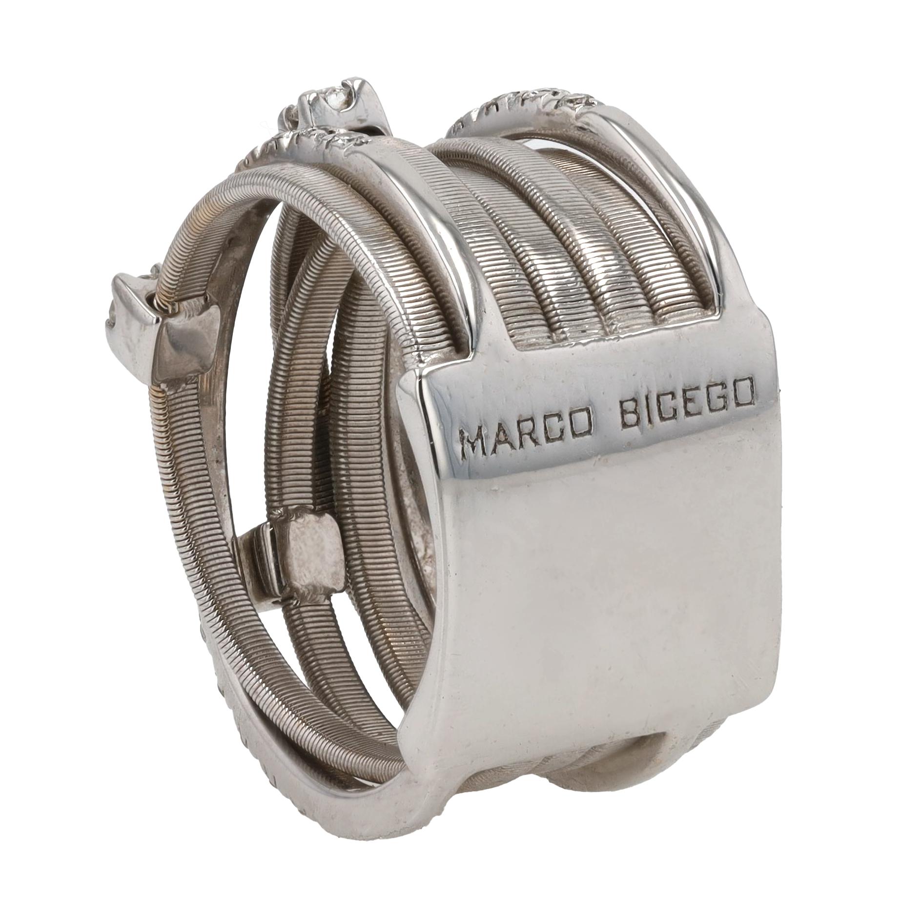Marco Bicego GOA 7-strängiges Diamantband aus Weißgold (Brillantschliff) im Angebot