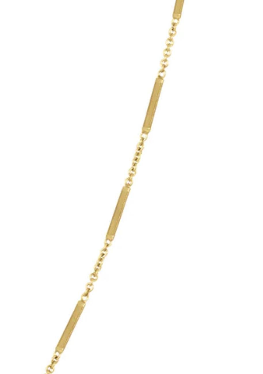 Marco Bicego Goa Collection 18K Yellow Gold Pave Diamond Bar Necklace In New Condition For Sale In Boulder, CO