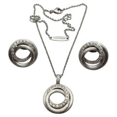 Marco Bicego Goa Collection Diamond White Gold Necklace and Earrings Set