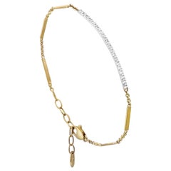 Marco Bicego Bracelet Goa à maillons en or jaune avec barre de diamants BG713 B YW