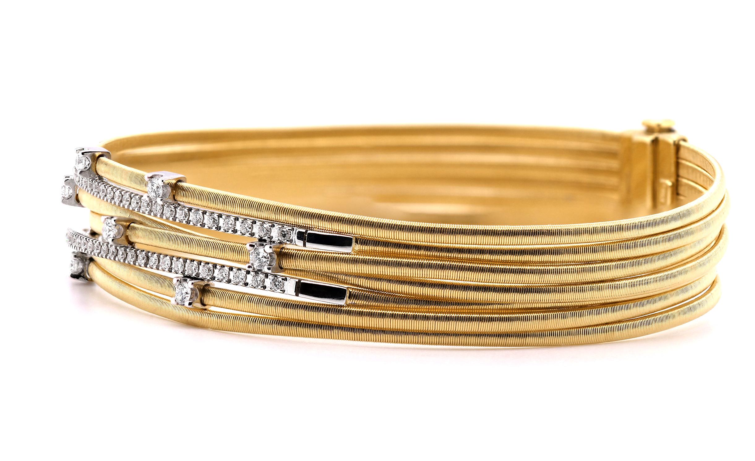 marco bicego goa tri color gold diamond bracelet