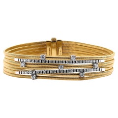 MarCo Bicego, Goa Masai Collection, Diamond 7 Strand Bracelet in 18K Yellow Gold