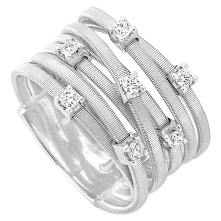 Marco Bicego Goa White Gold Ladies Diamond Ring AG277B For Sale
