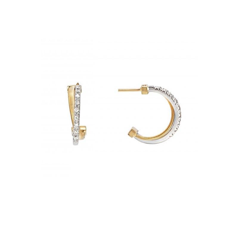 Marco Bicego Goa Gelbgold & Diamanten Damen-Reifenohrring OG331B im Zustand „Neu“ im Angebot in Wilmington, DE