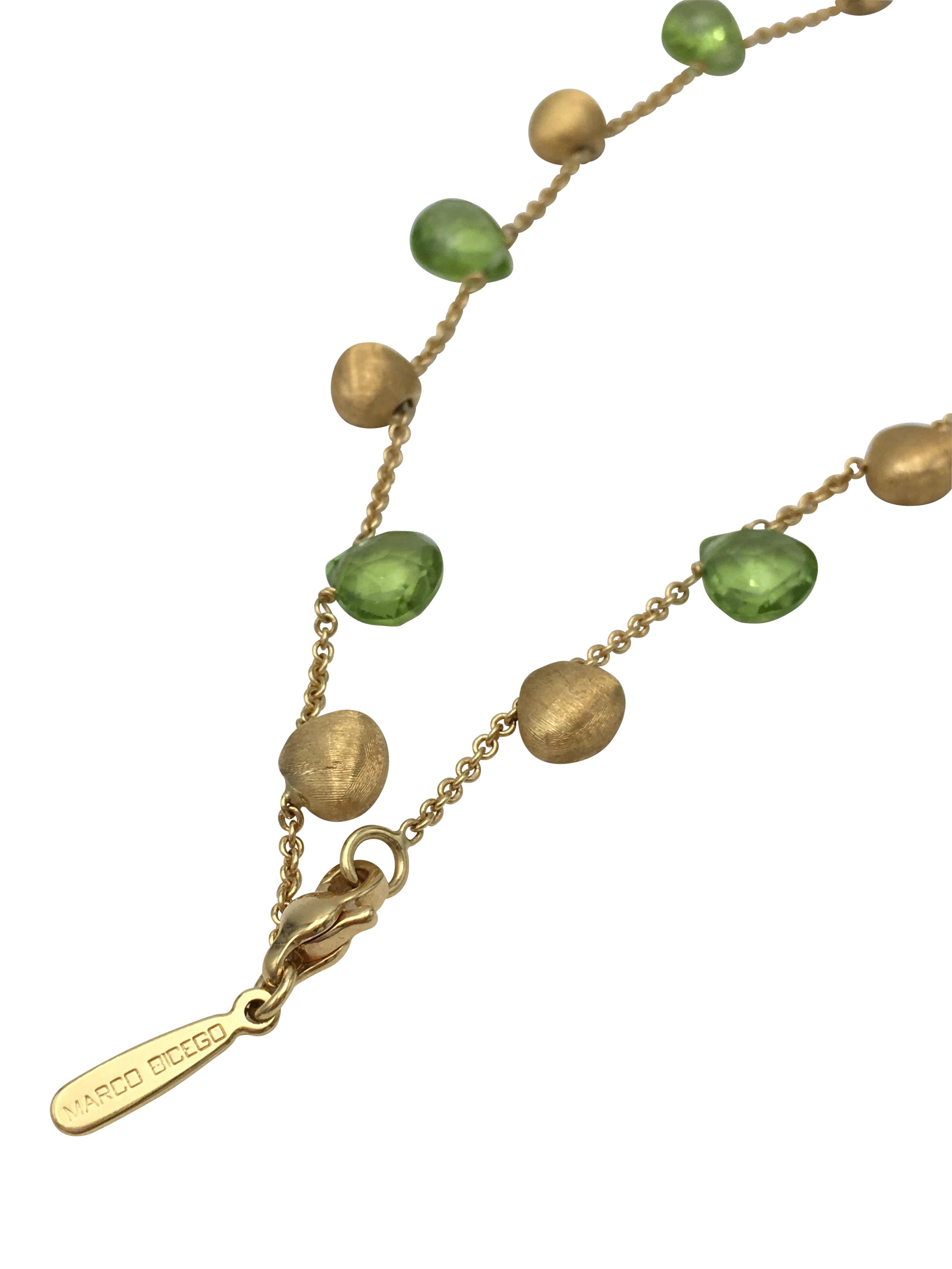 Women's Marco Bicego Gold and Peridot Paradise Necklace