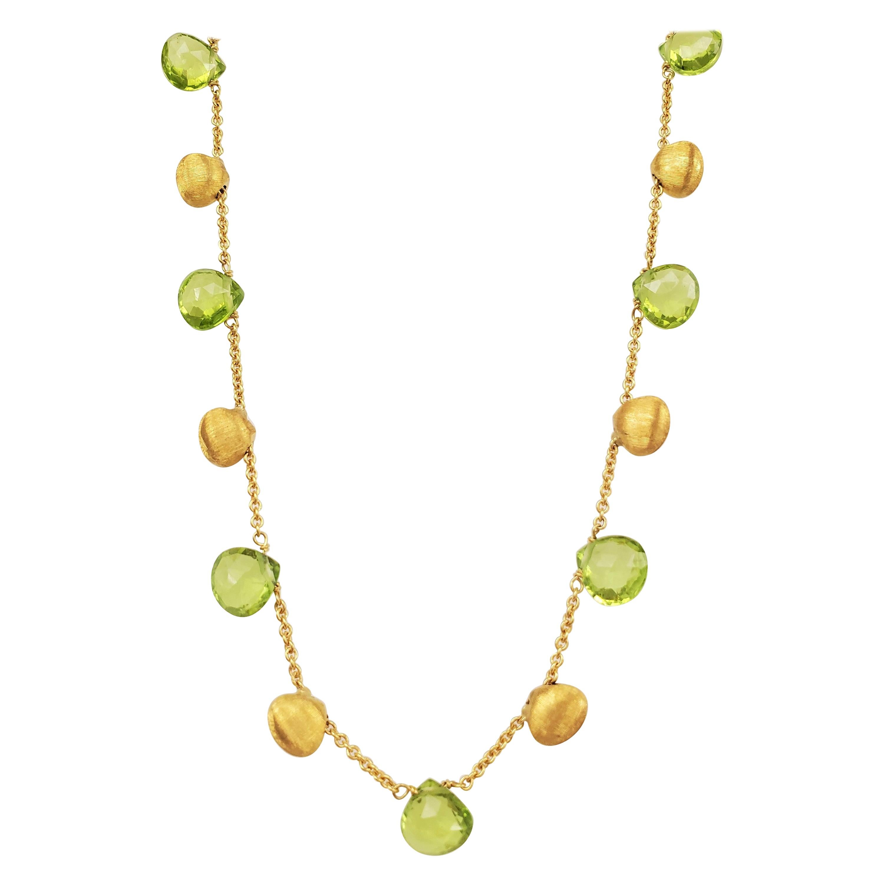 Marco Bicego Gold and Peridot Paradise Necklace
