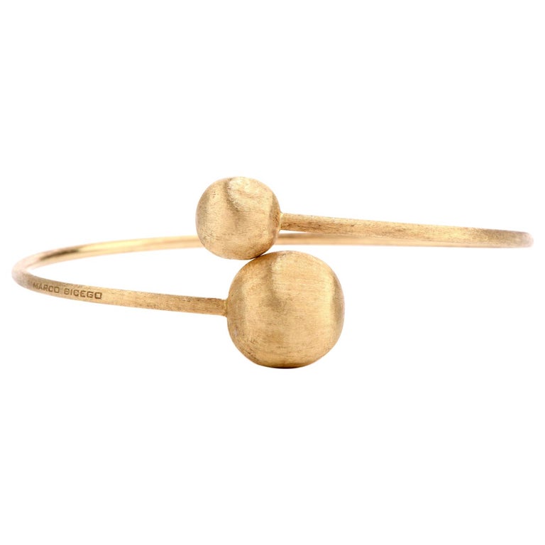 Marco Bicego Italian 18 Karat Bead Flex Cuff Bracelet at 1stDibs