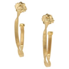Pendientes de aro trenzado Marco Bicego Italianos de oro amarillo de 18k