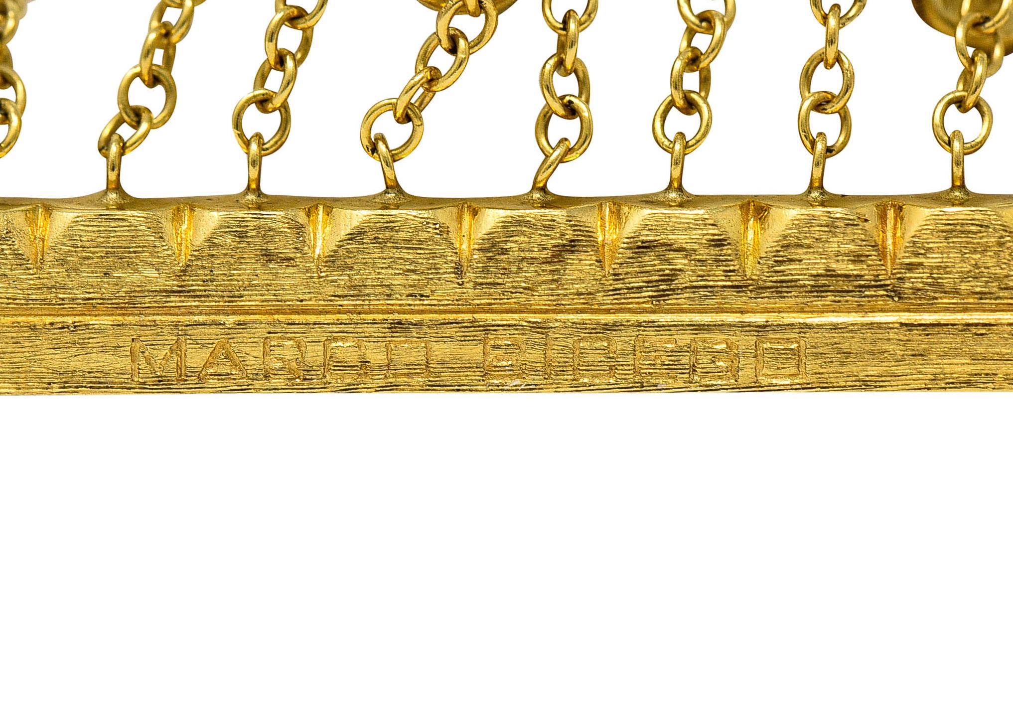 Contemporary Marco Bicego Italian Multi-Gem Peridot Pearl 18 Karat Gold Paradise Bracelet