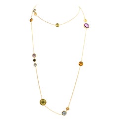 MarCo Bicego Italian Multi Stone 18 Karat Necklace