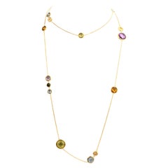 MarCo Bicego Italian Multi Stone 18 Karat Necklace